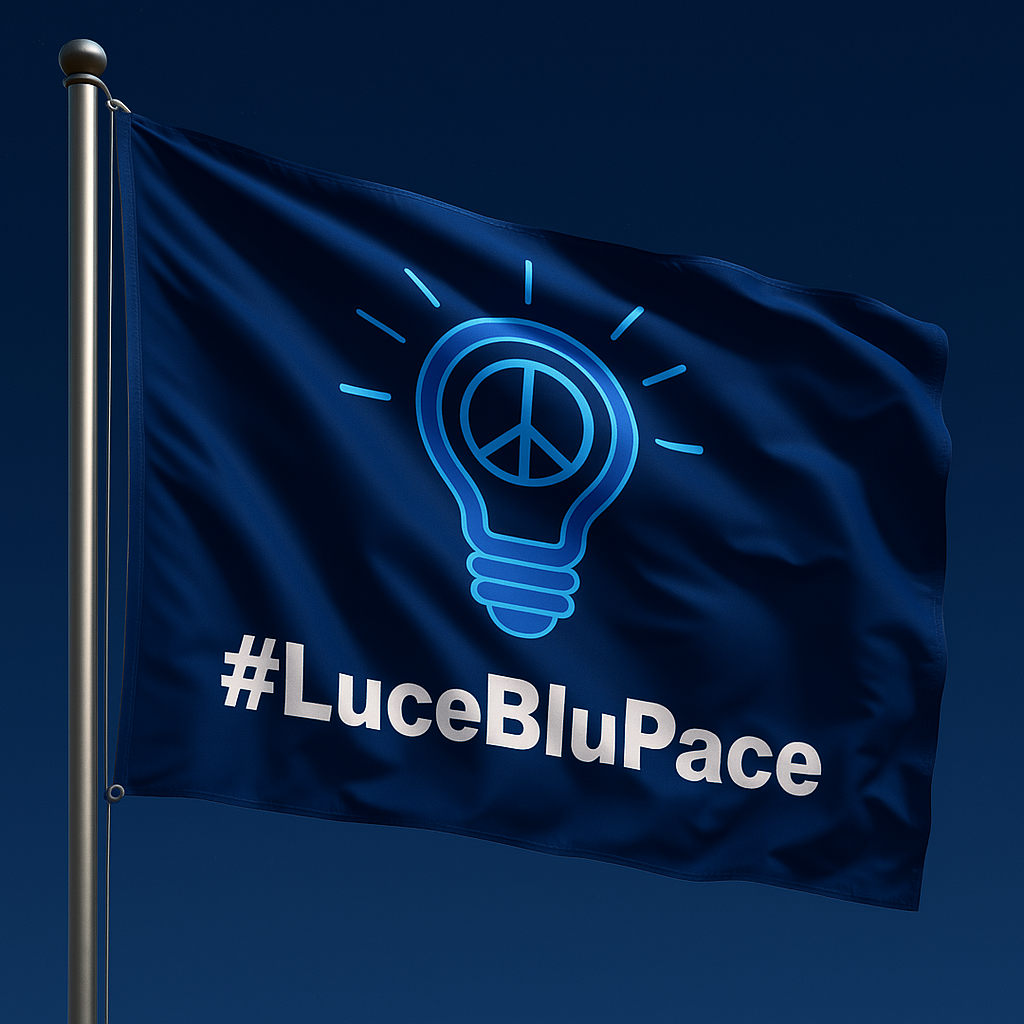 Bandiera ufficiale #LuceBluPace